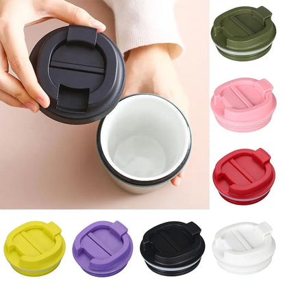 Multicolor Plastic Coffee Cup Lids — Reusable Travel Flask & Water Bottle Covers