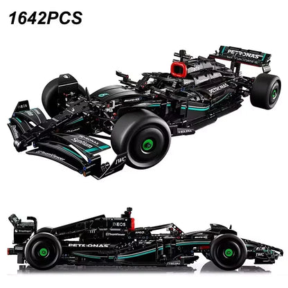 1642PCS F1 W14 E Performance Speed Car Building Blocks – Technical Vehicle Model, Compatible with 42171, DIY Toy Gift for Kids