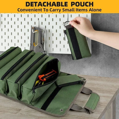 Multi-Purpose Professional Tool Bag – High-Quality Multi-Pocket Roll-Up Hardware Tools Organizer, Portable Small Tool Pouch