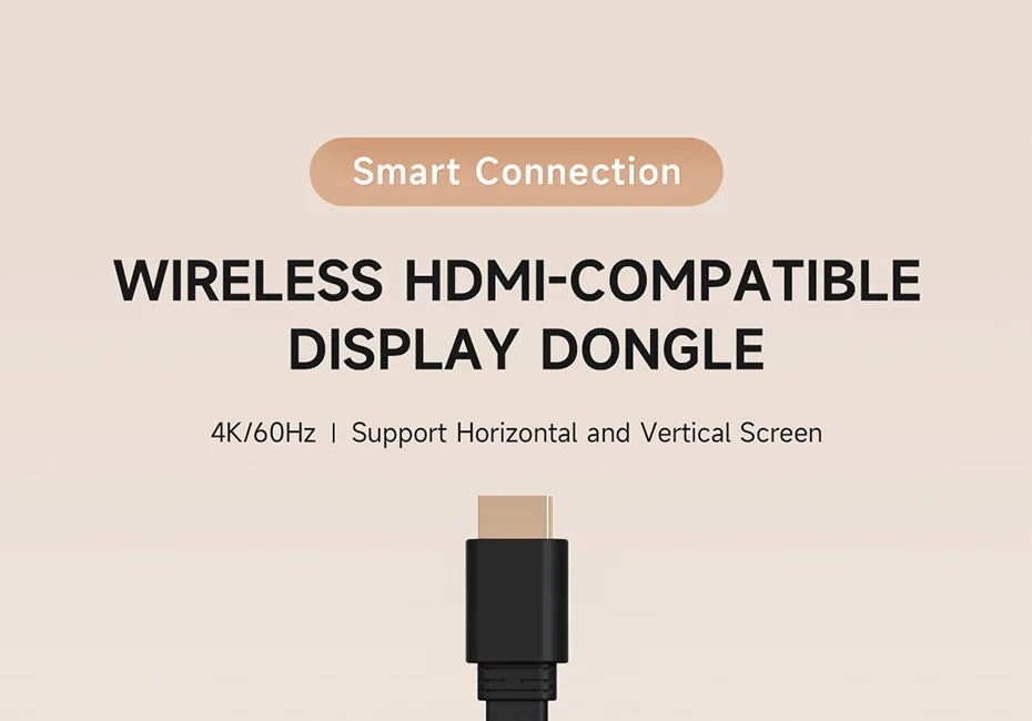 Hagibis Wireless HDMI Display Dongle Adapter – 4K@60Hz Wireless Extender for Laptop, PC, Smartphone, HDTV, Projector, IOS