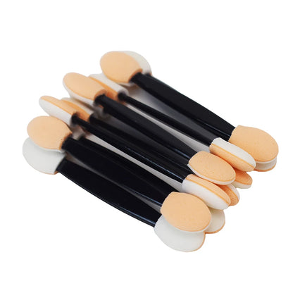50/100Pcs Small Portable Eyeshadow Applicators - Double Sponge Eye Shadow Brushes, Mini Makeup Tools in Bulk