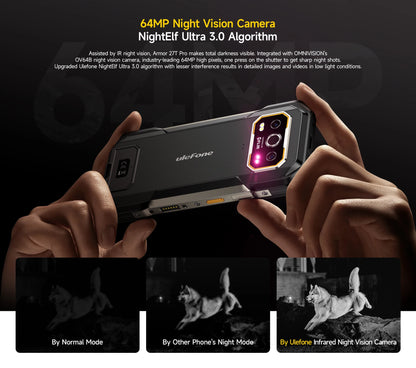 Ulefone Armor 27T Pro 5G Rugged Smartphone – 10600mAh, Android 14, 50MP+64MP Night Camera, 6.78" 120Hz, 24GB+256GB, NFC