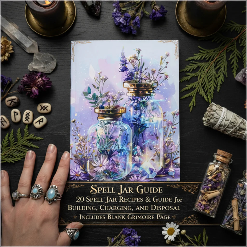 77-Page Witchcraft Grimoire Book of Shadows – Moon Phases, Herbal Lore & Spells Gothic Dark Academia Witch Journal Kit