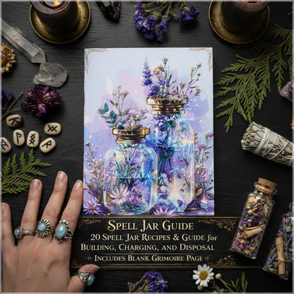 77-Page Witchcraft Grimoire Book of Shadows – Moon Phases, Herbal Lore & Spells Gothic Dark Academia Witch Journal Kit