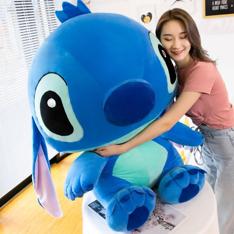 20-60cm Giant Lilo & Stitch Plush – Cartoon Stuffed Anime Toys, Pendant Pillow for Kids Birthday Gift