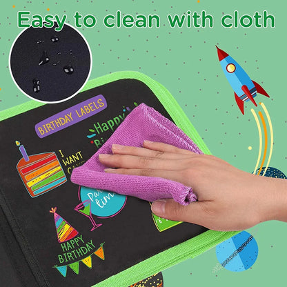 Erasable Doodle Book for Kids – Reusable Drawing Pad with 12 Watercolor Pens, Preschool Painting & Writing Set