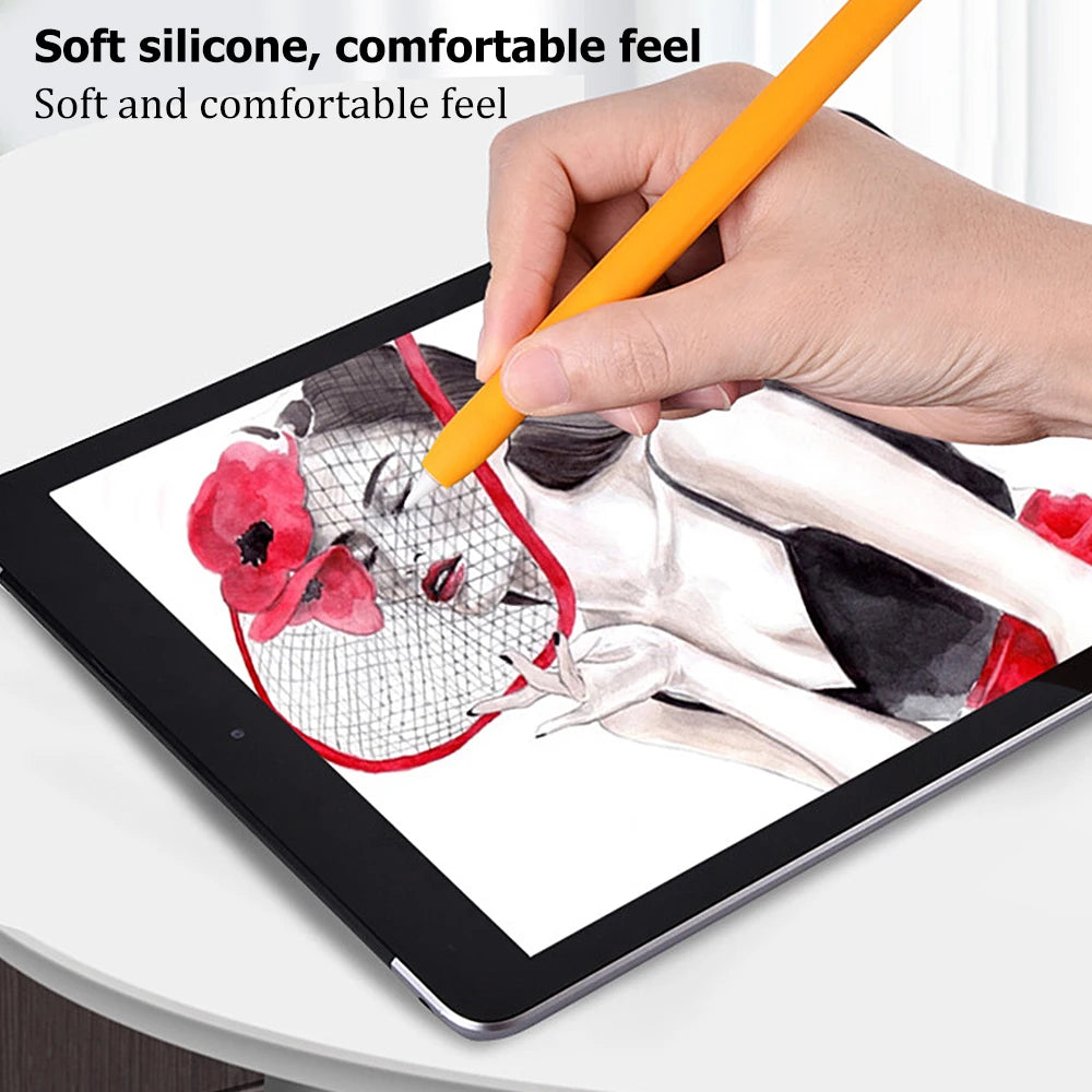 Protective Silicone Cover Case for Apple Pencil 1st and 2nd Generation - Anti-Lost, Scratch Resistant Stylus Case for iPad
