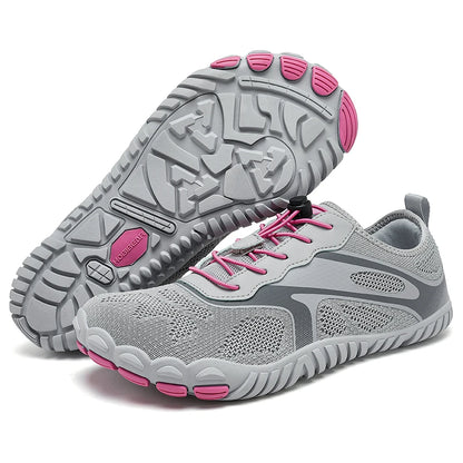 HOBIBEAR Unisex Barefoot Wide Toe Sneakers – Zero Drop Outdoor Running & Beach Walking Shoes with Elastic Band