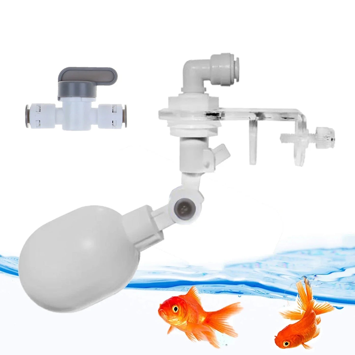 Auto Aquarium Water Changer Kit — Float Ball Valve Water Filler & Level Controller 1/4 Inch