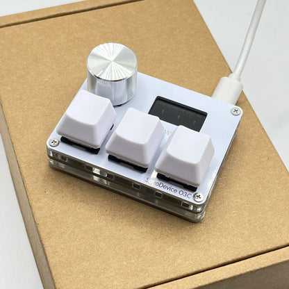 O3C SayoDevice OSU O3C Rapid Trigger Hall Switches – Magnetic Pink Keyboard Switches with Knob, Screen Copy & Paste Shortcut