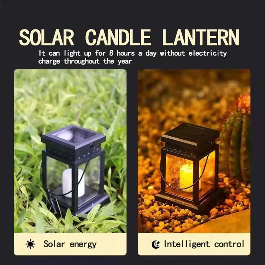 Solar Palace Lantern - Outdoor Hanging Solar Lights | Candle Lamp for Lawn, Yard, and Garden Atmosphere Decor