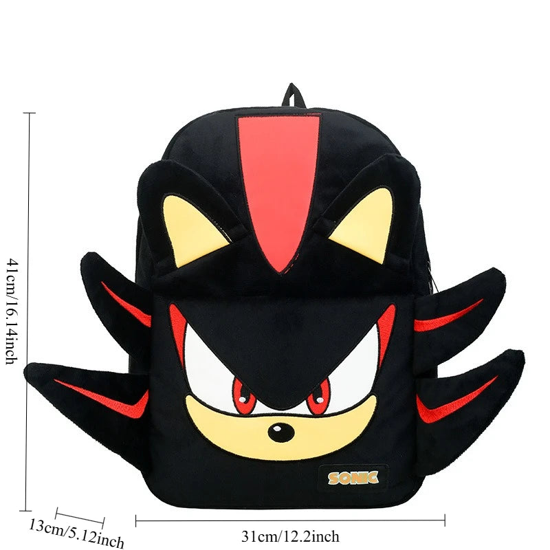 Bandai Sonic & Shadow Large Capacity Schoolbag – Adjustable Shoulder Straps Fashion Backpack