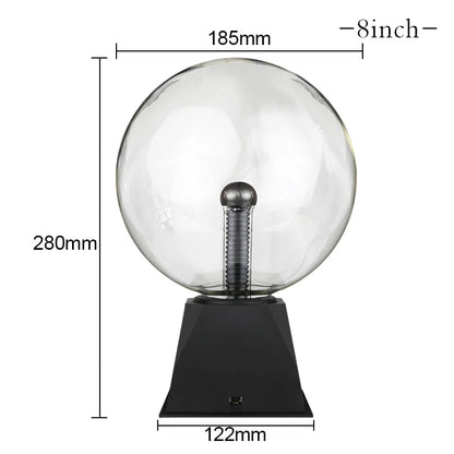Magic Crystal Plasma Ball Lamp – LED Night Light for Kids, Bedroom & Gifts (3–8 Inch)