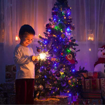 2025 LED Christmas & New Year Fairy String Lights — White/Warm/RGB Waterproof Party & Wedding Decoration