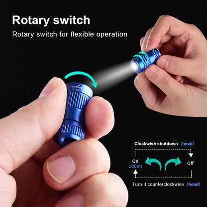 Tank007 E15 Pocket LED Flashlight Keychain – Portable High-Power White Light for Outdoor, Hiking & Emergency