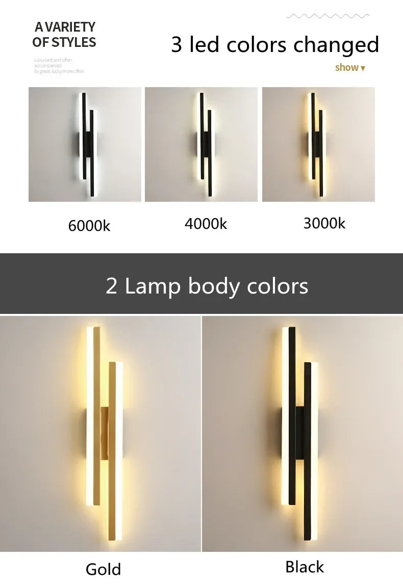LED Wall Sconce - Modern Copper Pipe Lamp with Acrylic Shade, Indoor Lighting for Bedroom, Living Room, Corridor