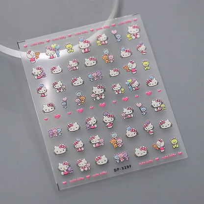 Cute Snoopy 5D Nail Stickers – Cartoon Anime Nail Art Decoration