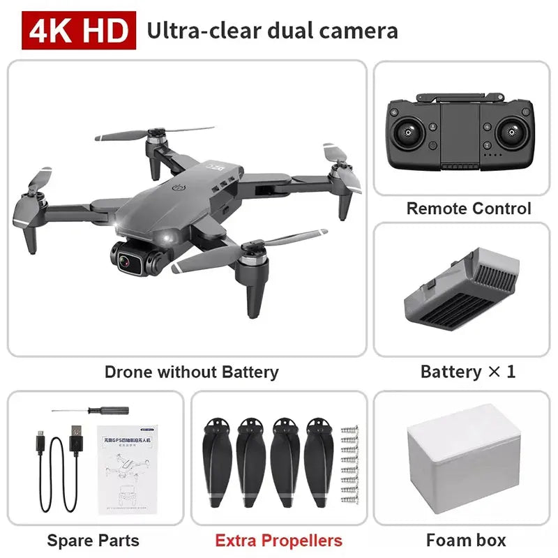 Drone L900 Pro 4K – Professional 5G GPS HD Dual Camera Photography, Brushless Foldable Quadcopter, 1.2KM Distance RC Drone Toys