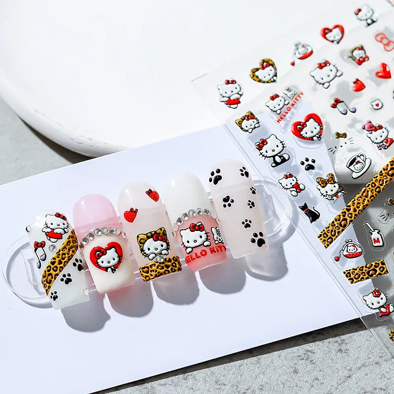 Cute Snoopy 5D Nail Stickers – Cartoon Anime Nail Art Decoration