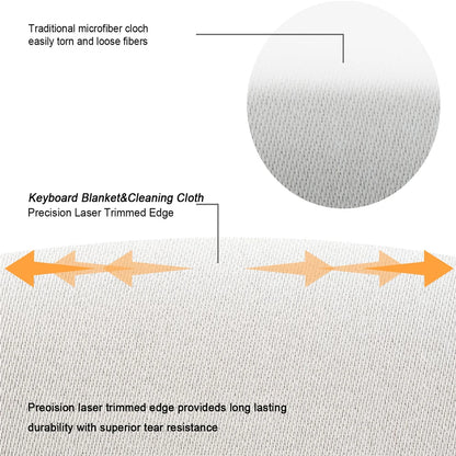 Microfiber Dustproof Protective Film Notebook Keyboard Blanket Cover - Laptop Screen Cleaning Cloth for MacBook Pro 13/15/16 Inch