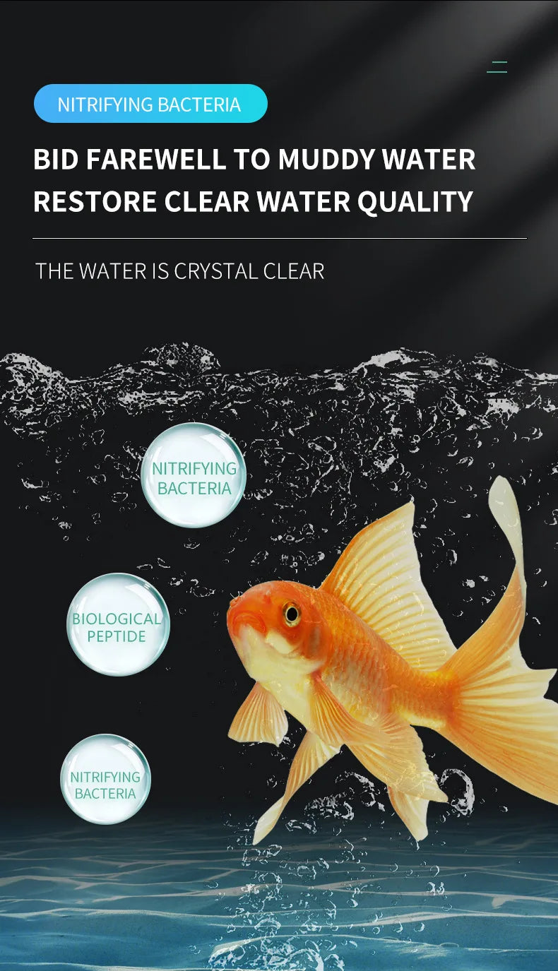 300ml Nitrifying Bacteria Liquid – Fish Tank Water Purifier & Treatment for Aquarium Fish Farming