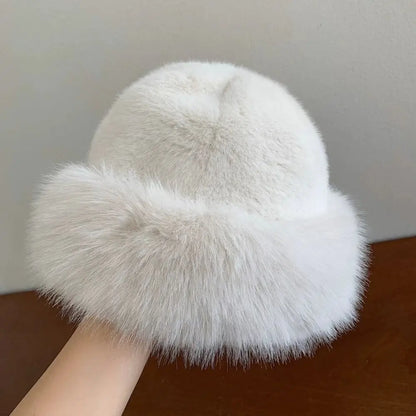 Women’s Faux Fur Winter Hat – Thick Warm Snow Ski Cap, Windproof Russian Style Ear Warmer Bonnet