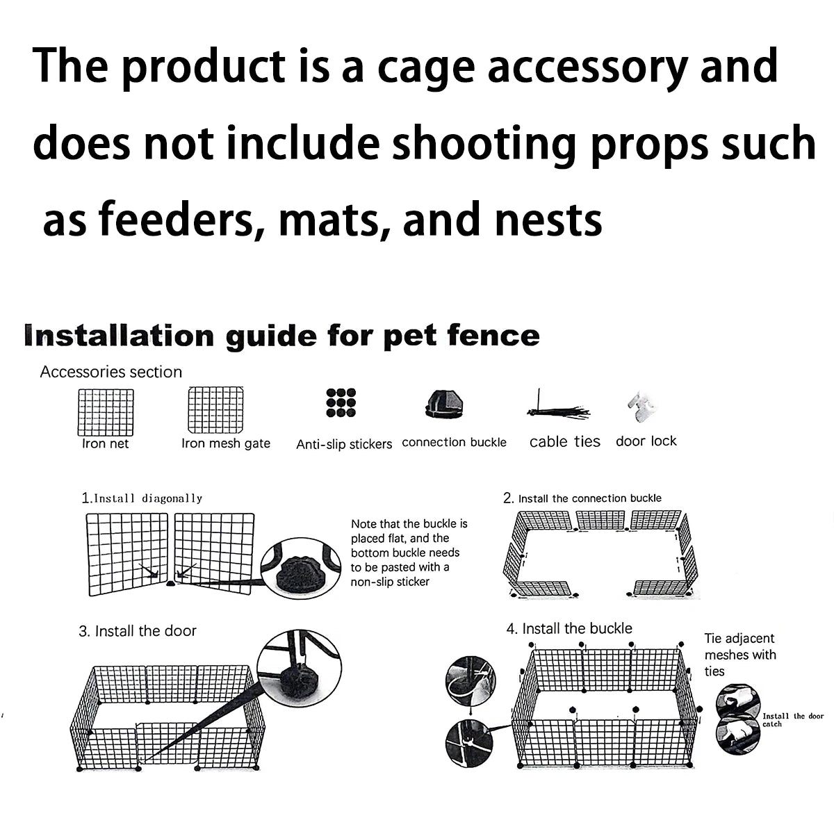 Indoor Pet Enclosure — No Assembly Teddy Fence with Tight Mesh, Escape-Proof Small Dog & Puppy Cage