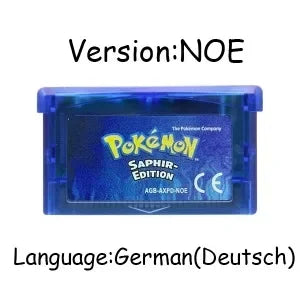 GBA Pokémon 32-Bit Game Cartridges – Emerald, FireRed, LeafGreen, Ruby & Sapphire, Multi-Language