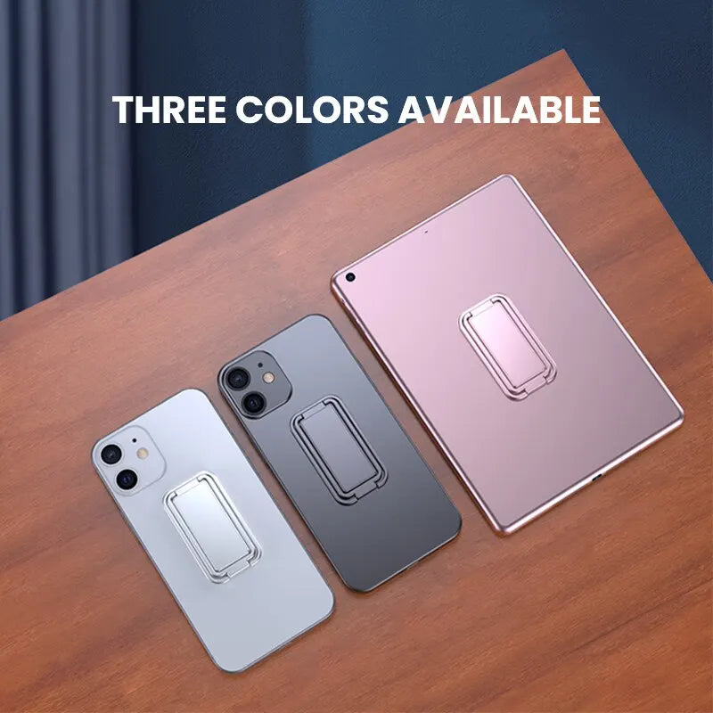 Metal Universal Finger Ring Phone Holder Stand Bracket - Mini 360 Degree Rotating Holder for Mobile Phone Pad with Back Sticker