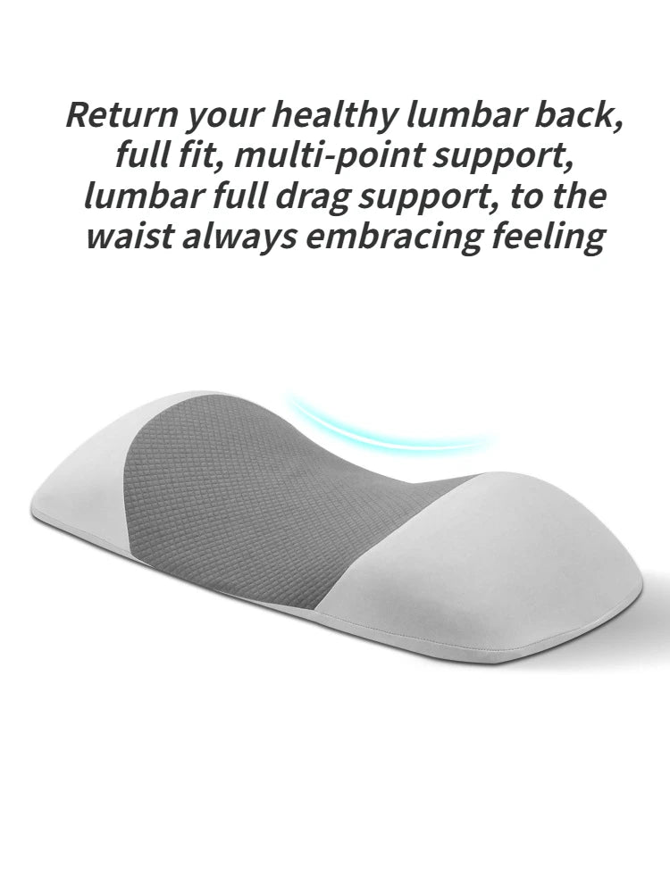 Memory Foam Lumbar Support Pillow — Back & Waist Cushion for Sleeping, Bed Support for Back Sleepers