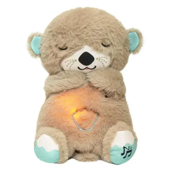 Soothing Baby Plush Bear Doll – Breathing, Musical Sleep Companion with Sound and Light for Newborns, Perfect Gift