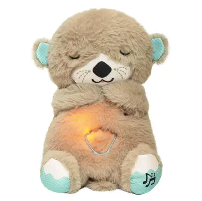 Soothing Baby Plush Bear Doll – Breathing, Musical Sleep Companion with Sound and Light for Newborns, Perfect Gift