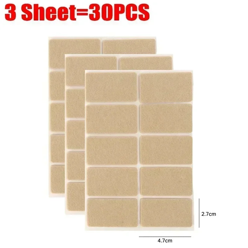 Self-Adhesive Felt Chair Leg Pads – Non-Slip Furniture Protectors for Hardwood Floors, Anti-Scratch Table & Chair Bottom Covers