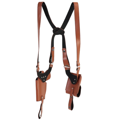 Tactical Stealth Pistol Holster - Double Magazine & Hidden Gun Pouches for Shoulder & Underarm Concealed Carry