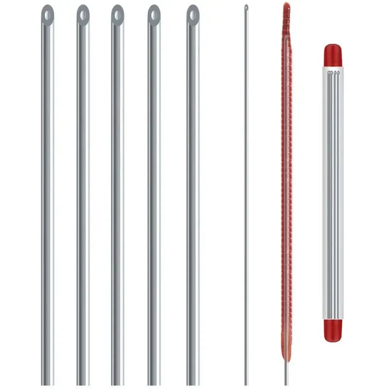 5/10pcs Worm Baiting Needles – Quick Earthworm Hooking Pins for Fishing, Hollow Driller No-Escape Bait Tools