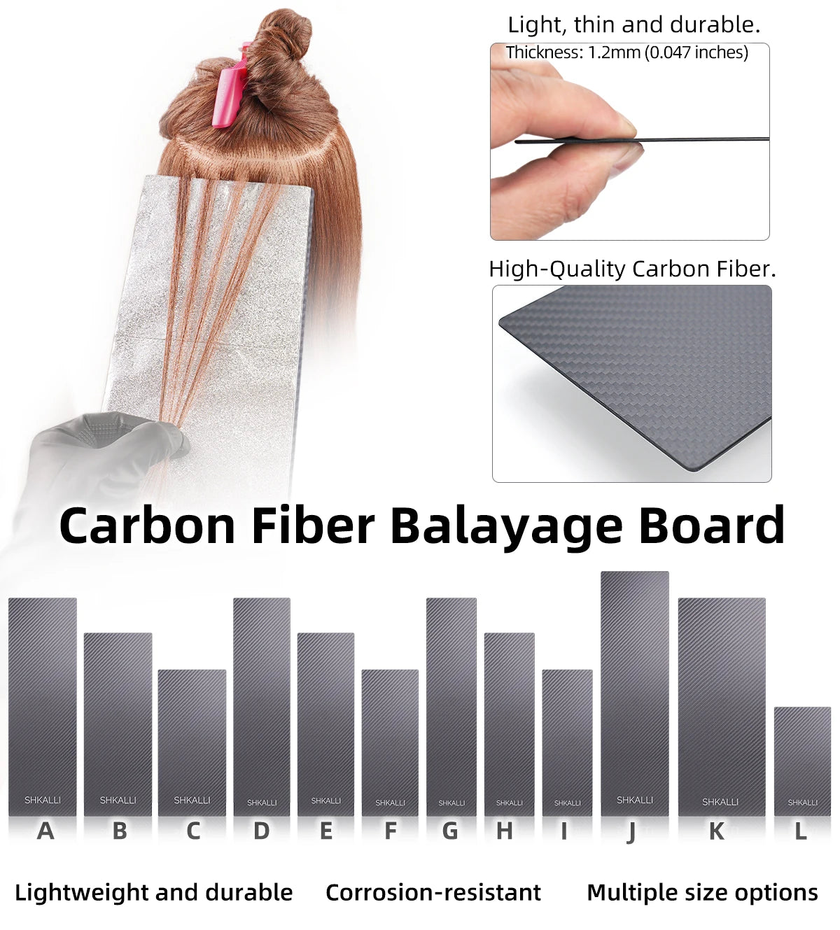 Professional Carbon Fiber Balayage Board – Hair Coloring & Dyeing Tool for Barbers and Hairdressers