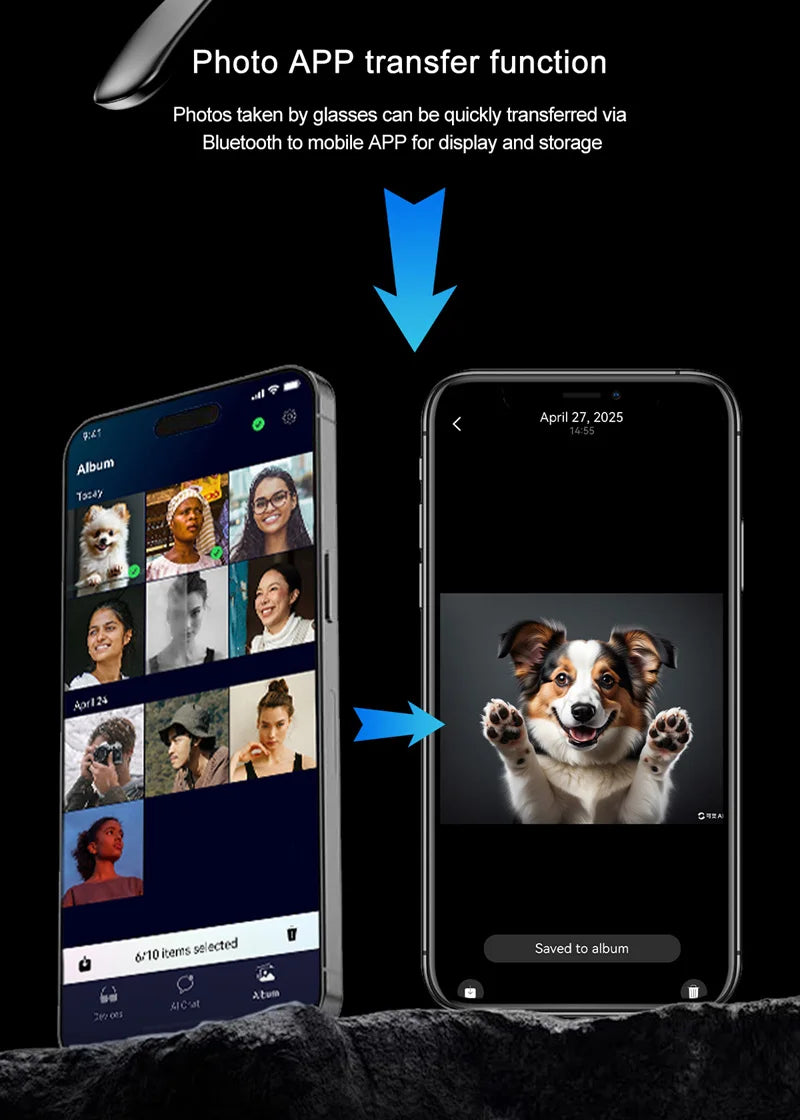 Xiaomi Smart Bluetooth Glasses — IP65 Waterproof, Video Recording, AI Photo Recognition, Translation, Call & Large Battery