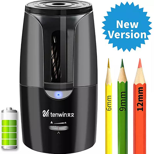Tenwin Automatic Electric Pencil Sharpener - Colored Pencils Sharpening - Mechanical Office School Supplies Stationery
