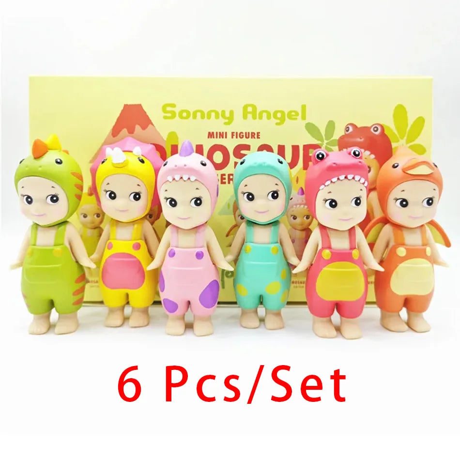 Sonny Angel Dinosaur Series – Cute Hippers Harvest Hippie Doll, Trendy Car Phone Ornament & Children's Toy Gift