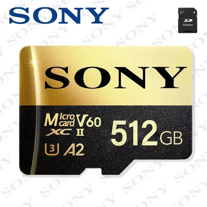 Original SONY Micro SD Card – 2TB, 1TB, 512GB, 128GB High-Speed TF Memory Card for Drone, Audio, PC & PS5 Game