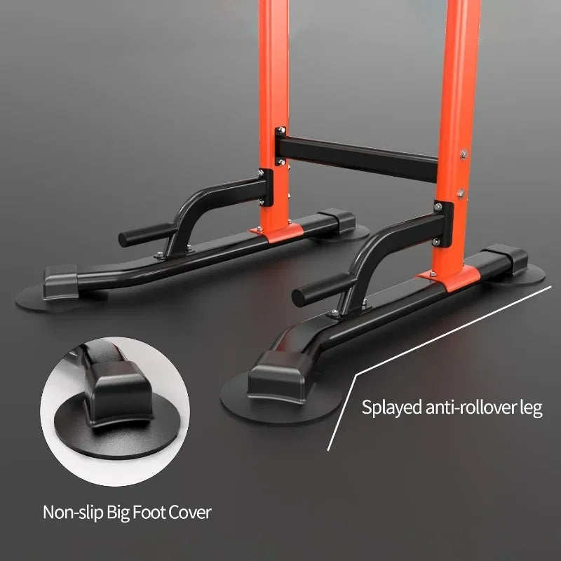 Heavy Duty Dip Station for Home Gym – Strength Training Pull Up & Dip Bar 330Lbs Capacity with Authenticity Guarantee USA