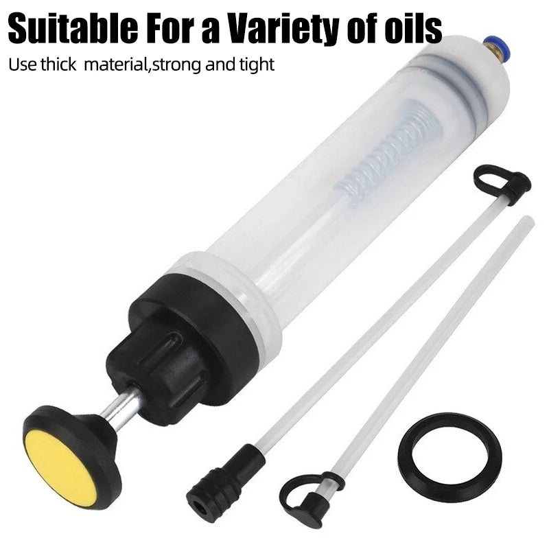 1.5L Oil & Fluid Extractor Pump – Automotive Oil Change Syringe Bottle, Fuel Transfer Hand Too