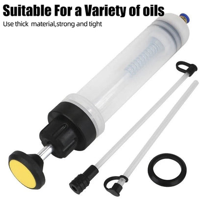1.5L Oil & Fluid Extractor Pump – Automotive Oil Change Syringe Bottle, Fuel Transfer Hand Too