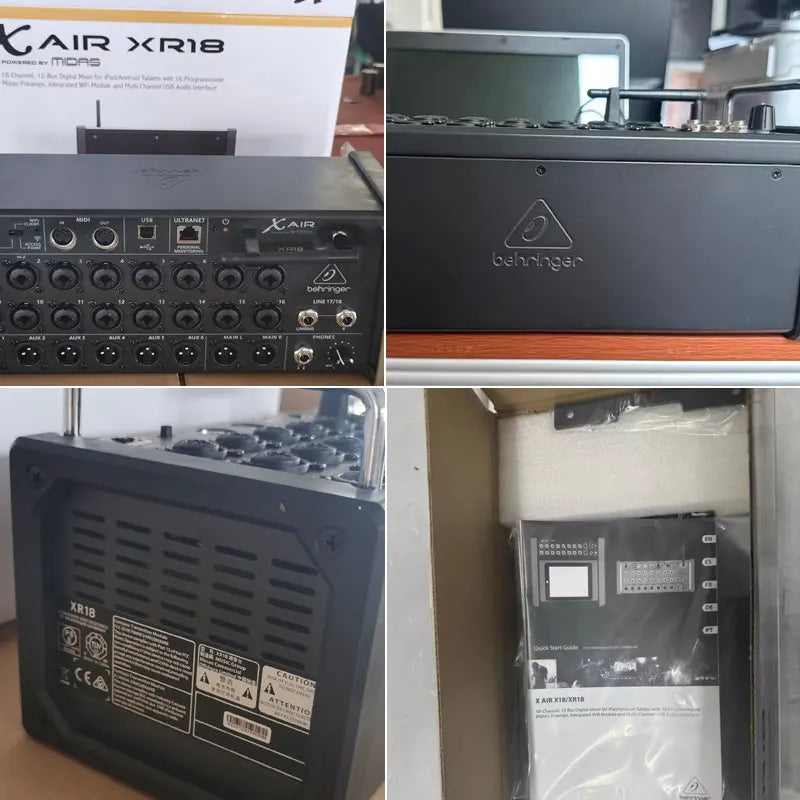 Air 1:1 XR12/XR16/XR18 Rack Mount Digital Mixer – Professional WiFi DSP Audio Mixer for DJ & Studio, USB Recorder Built-in