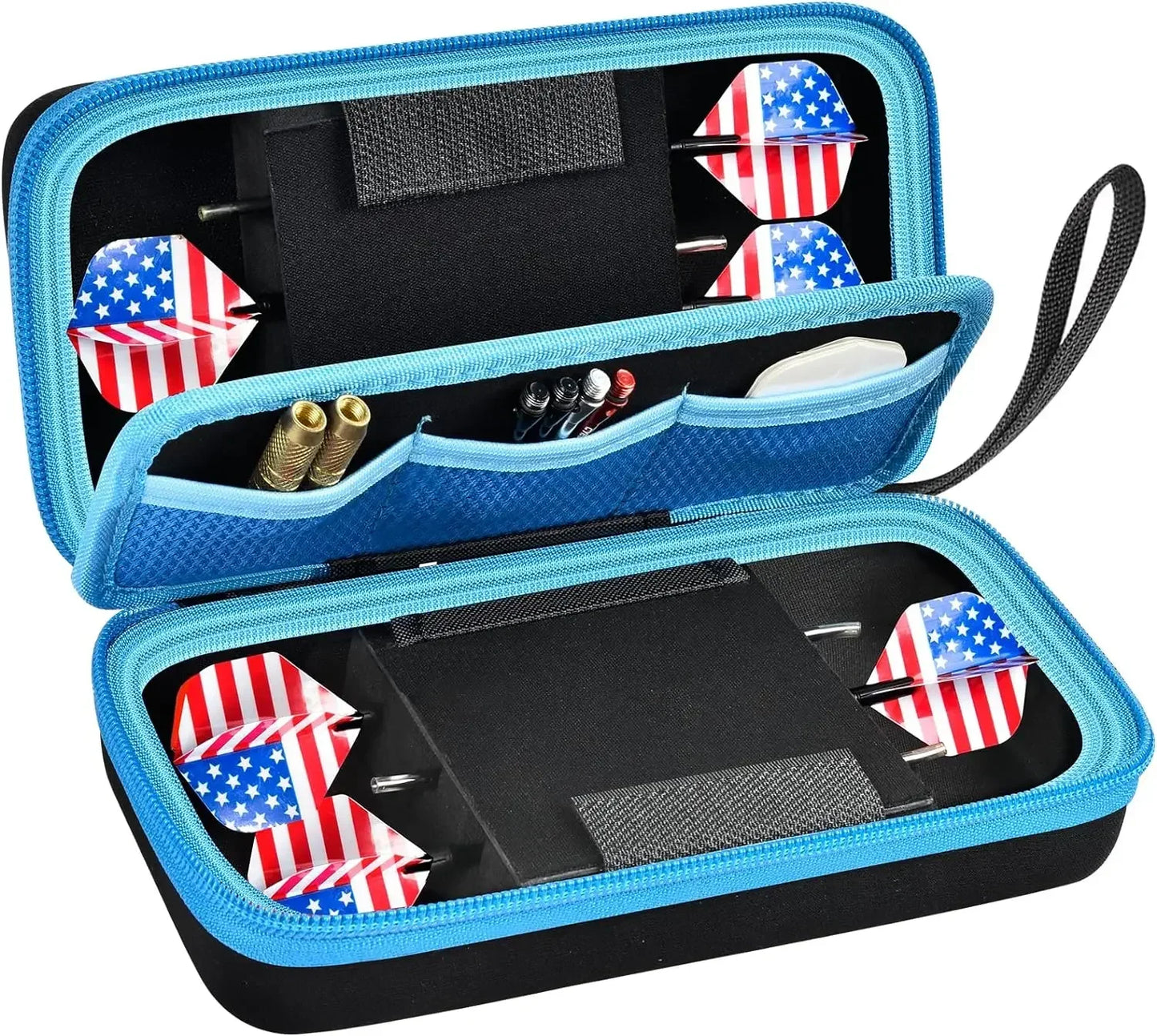 Dart Case Holder Bag – Storage Organizer for 6 Steel & Soft Tip Darts with Shafts and Flights