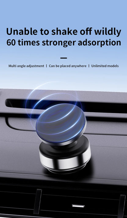 360° Magnetic Car Phone Holder – Aluminum Alloy Vacuum Adsorption Mount for iPhone & Smartphones