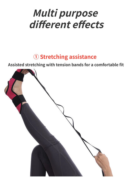 Yoga & Fitness Stretching Band – Leg Flexibility, Rehabilitation, Plantar Fasciitis Foot Care Training Belt