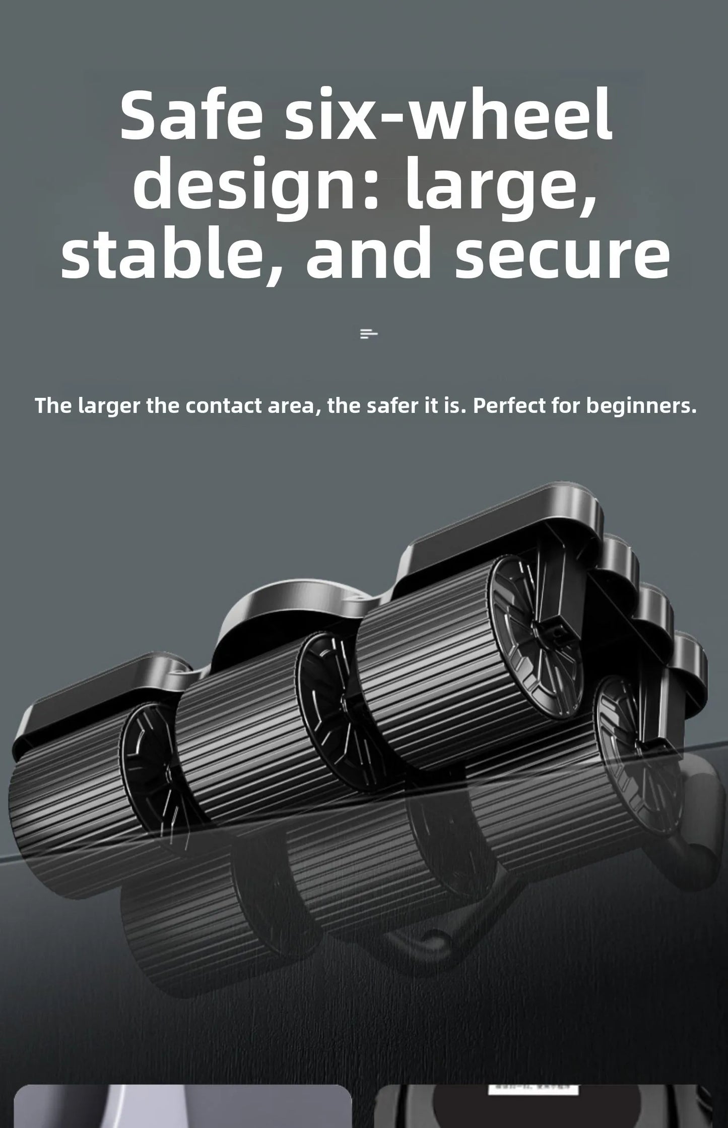 Updated Six-Wheel Eight-Knee Abdominal Wheel – PU Rebound Fitness Equipment for Home Exercise