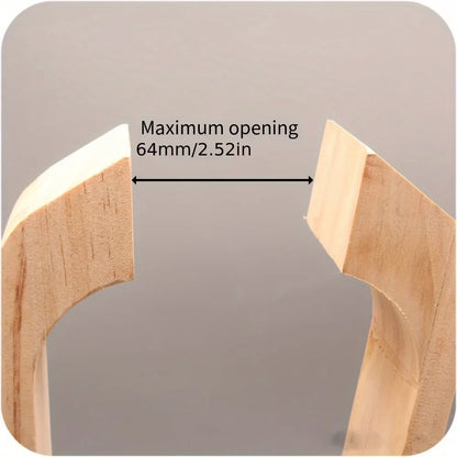 Leathercraft Wooden Sewing Clips with Extended Base Plate – Handmade Leather Tool Clamps for DIY Projects