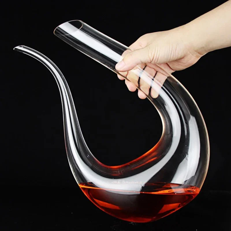 1500ML Handmade Crystal Wine Decanter – Red Wine, Brandy & Champagne Aerator